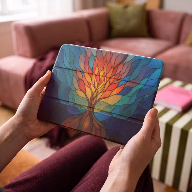 iPad hoes - Sierglas - Boom - Rood - Vlakken — 3