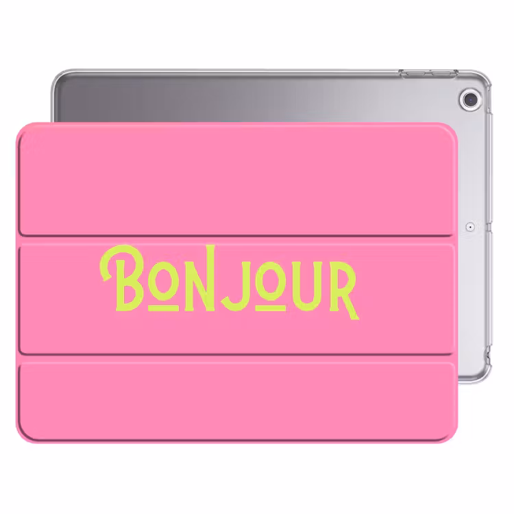 iPad hoes - Roze - Groen - Bonjour - Art — 1