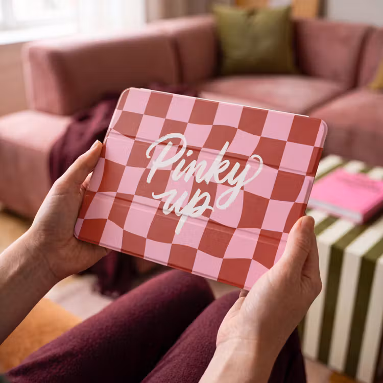 iPad hoes - Pinky up - Geblokt - Bordeauxrood — 3