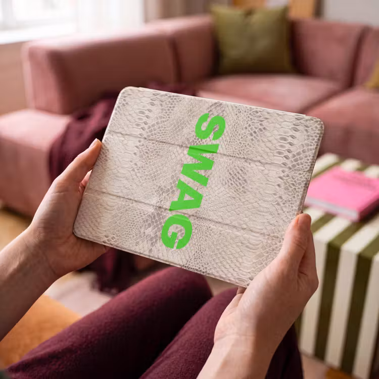 iPad hoes - Slangenprint - SWAG - Neon - Groen — 3