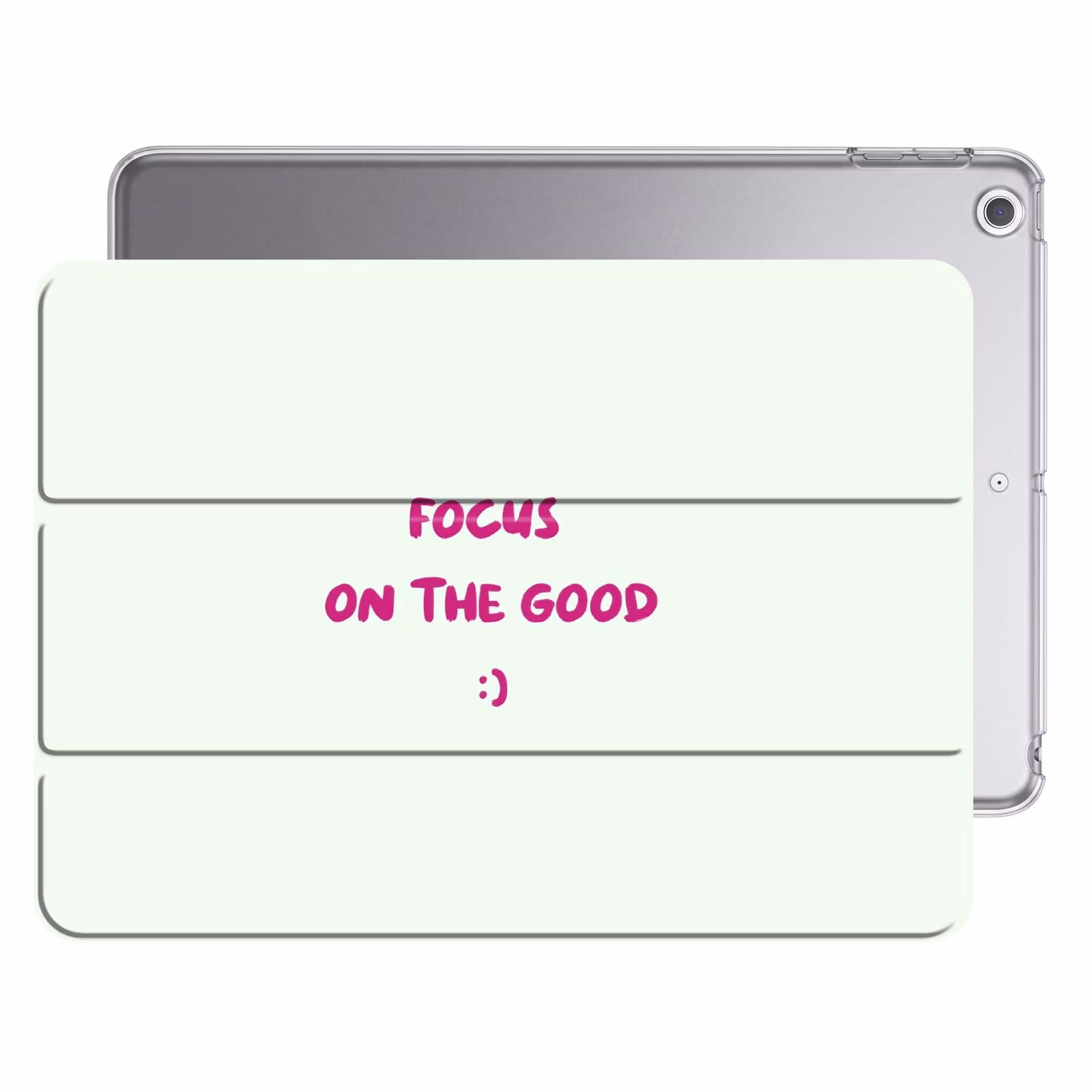 iPad hoes - Focus - Beige - Roze - Smiley — 1