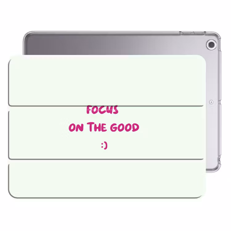 iPad hoes - Focus - Beige - Roze - Smiley — 1