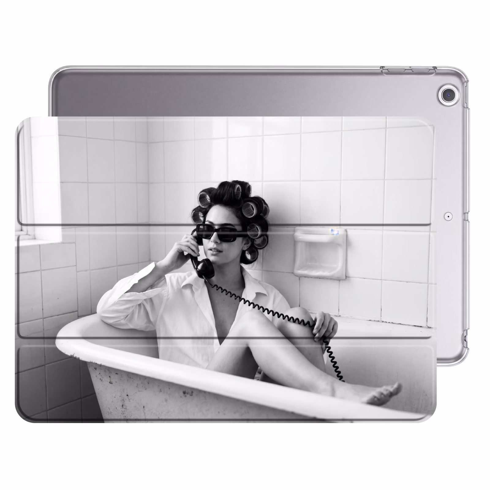 iPad hoes - Bad - Vrouw - Zwart - Wit — 1