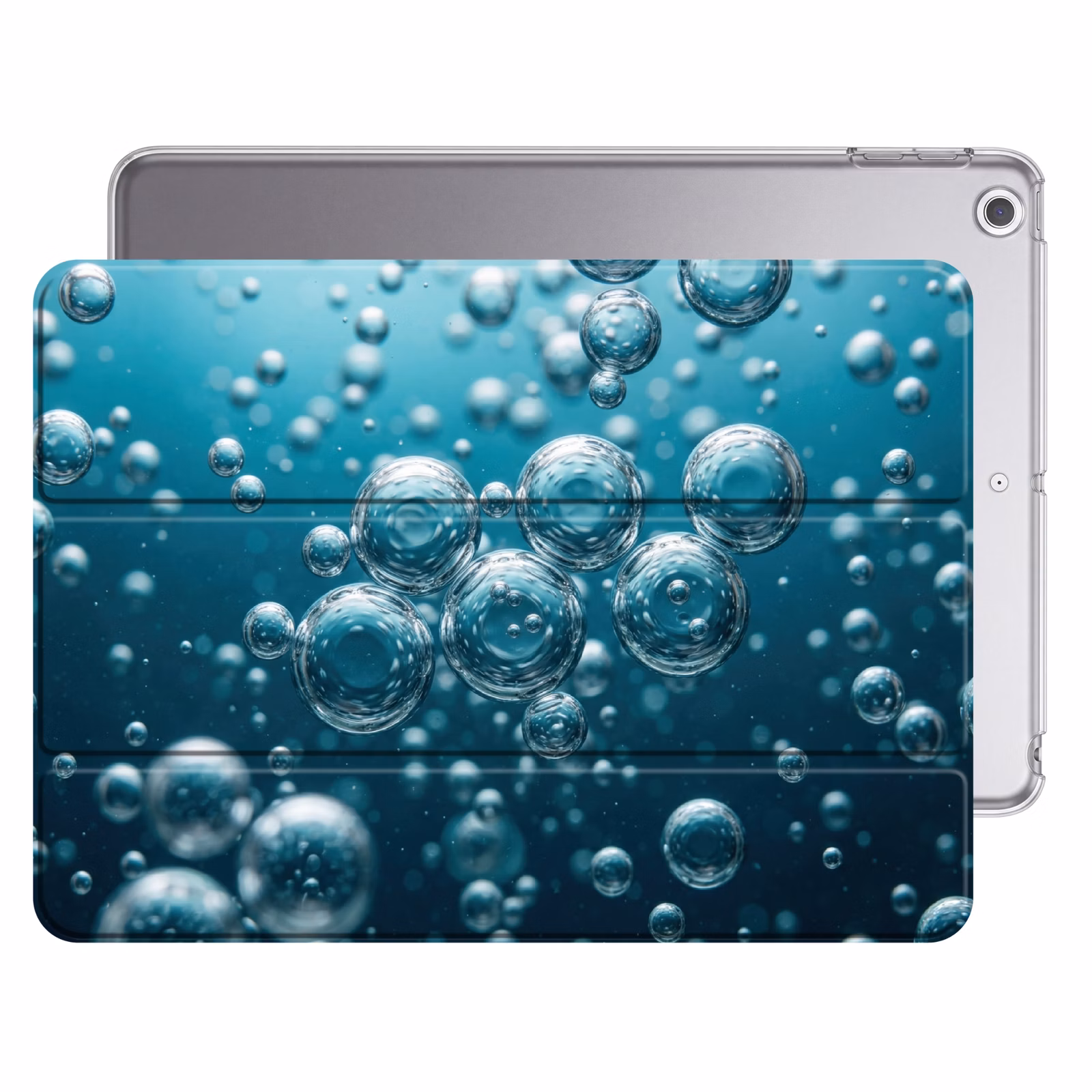 iPad hoes - Luchtbellen - Dynamisch - Blauw — 1