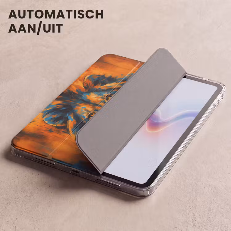 iPad hoes - Schilderij - Leeuwenkop - Oranje — 4