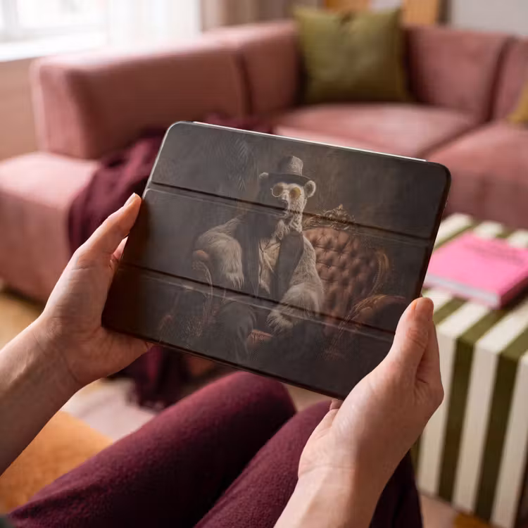 iPad hoes - Ijsbeer - Hoed - Bril - Stoel — 3