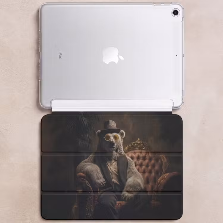 iPad hoes - Ijsbeer - Hoed - Bril - Stoel — 6