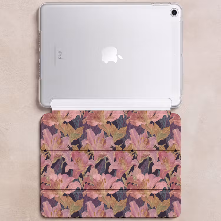 iPad hoes - Lelies - Patroon - Roze - Goud — 6