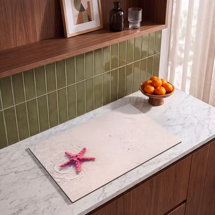 Inductie beschermer - Zeeleven - Zeester - Strand - Roze - Water — 4