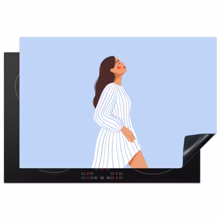 Inductie beschermer - Vrouw - Profiel - Rust - Modern - Illustratie — 1