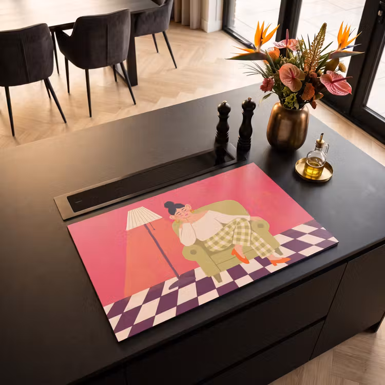 Inductie beschermer - Vrouw - Rust - Interieur - Modern - Kunst — 3