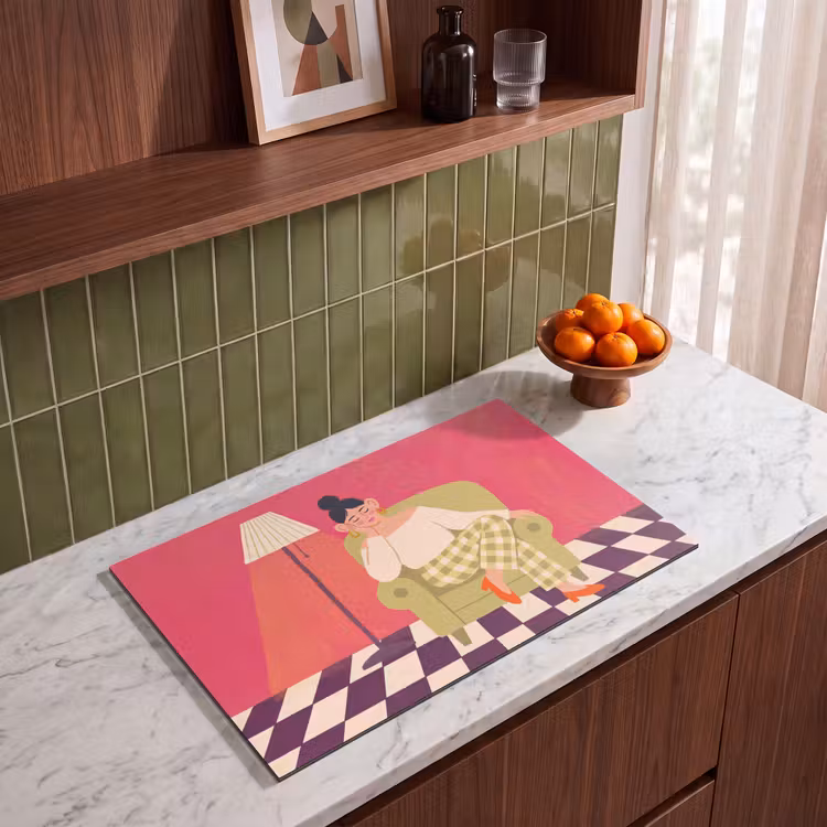Inductie beschermer - Vrouw - Rust - Interieur - Modern - Kunst — 4