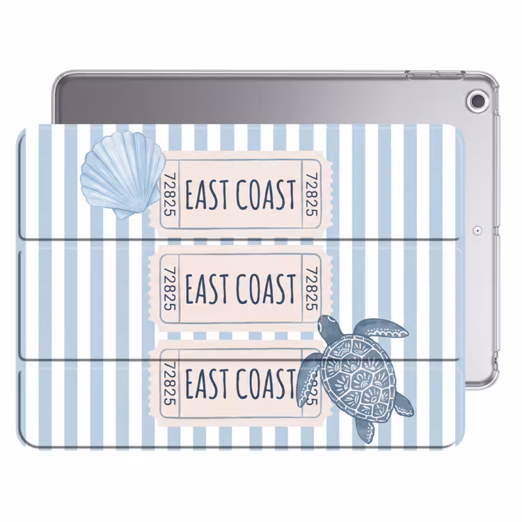 iPad hoes - Schelp - Oceaan - Kust - Blauw - Illustratie — 1