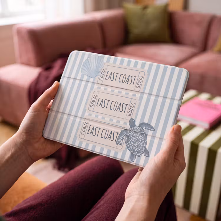 iPad hoes - Schelp - Oceaan - Kust - Blauw - Illustratie — 3