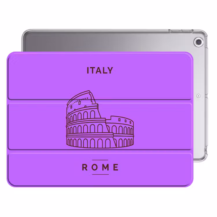 iPad hoes - Architectuur - Colosseum - Rome - Minimalistisch - Paars — 1