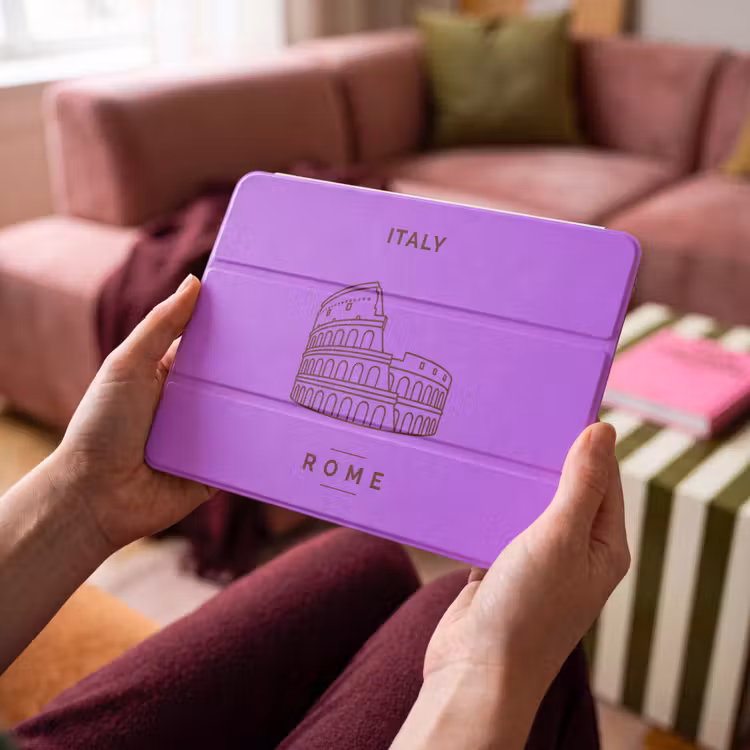 iPad hoes - Architectuur - Colosseum - Rome - Minimalistisch - Paars — 3