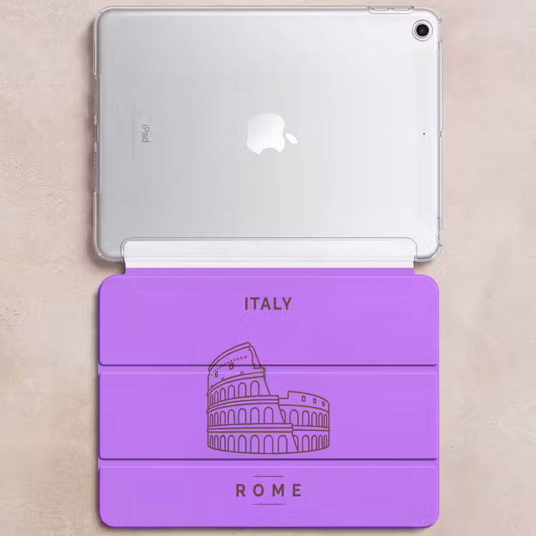 iPad hoes - Architectuur - Colosseum - Rome - Minimalistisch - Paars — 6