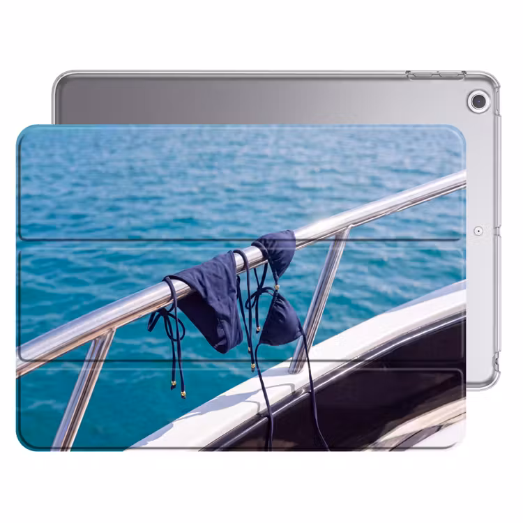 iPad hoes - Bikini - Reling - Zee - Zomer - Blauw — 1