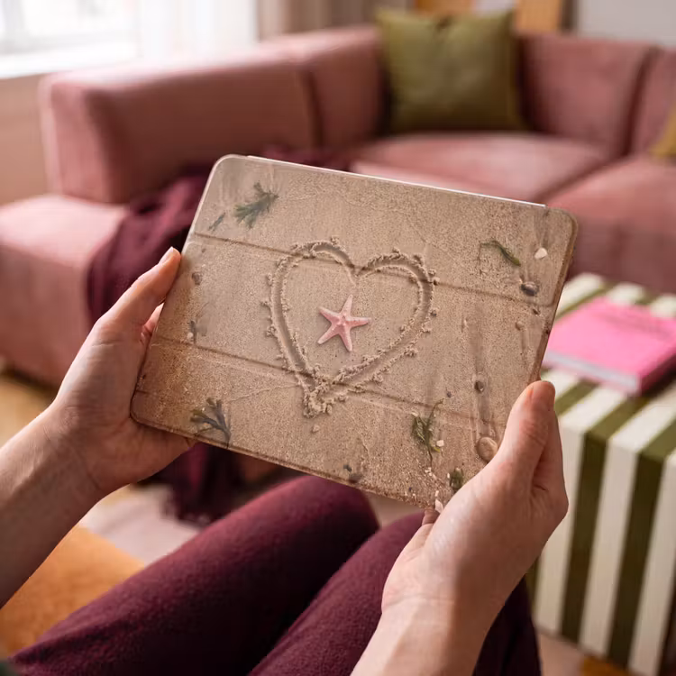 iPad hoes - Dieren - Hart - Strand - Zand - Roze — 3
