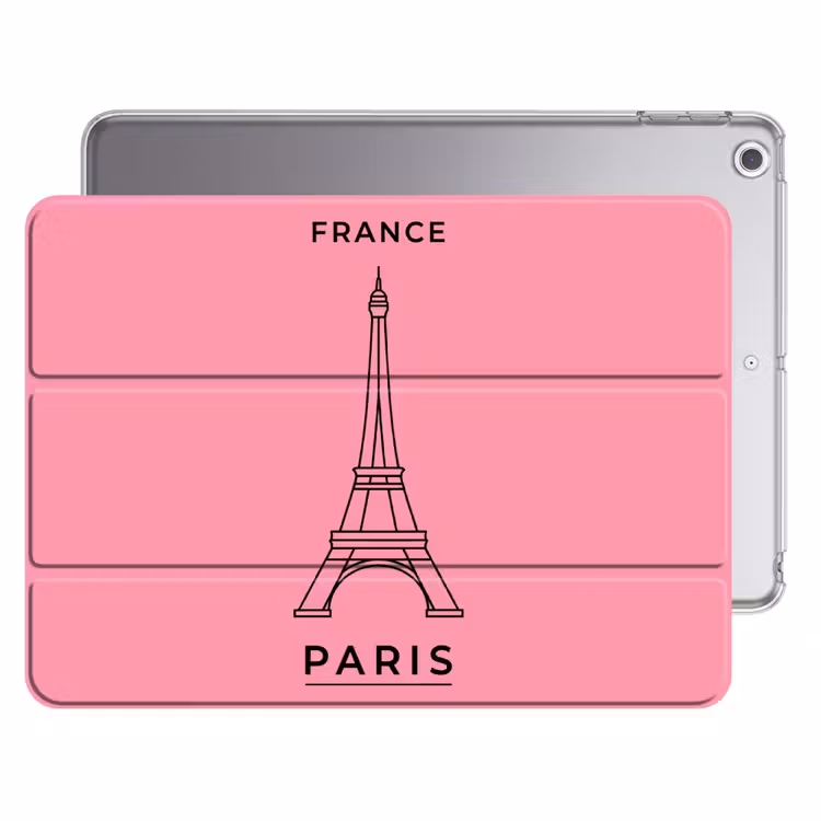 iPad hoes - Eiffeltoren - Parijs - Architectuur - Minimalistisch - Roze — 1