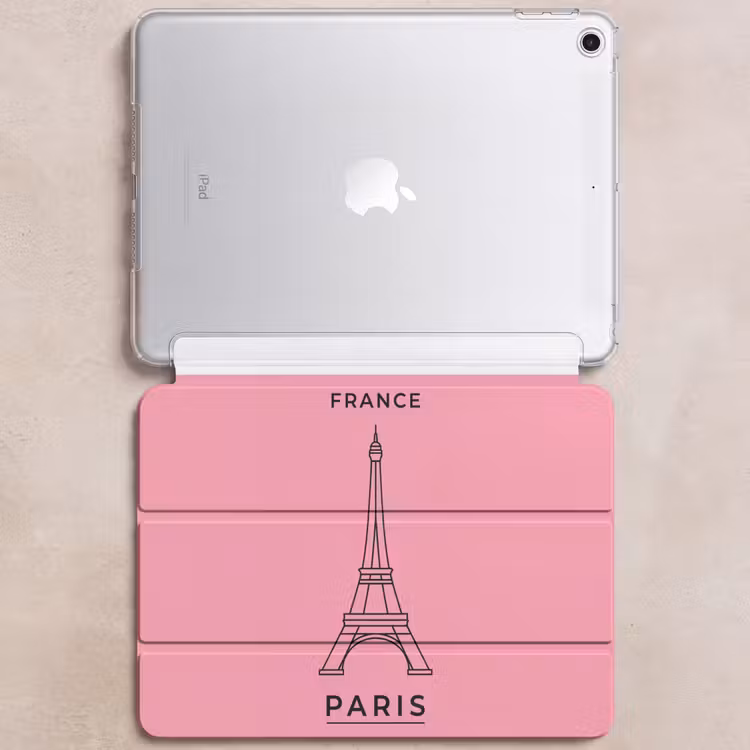 iPad hoes - Eiffeltoren - Parijs - Architectuur - Minimalistisch - Roze — 6