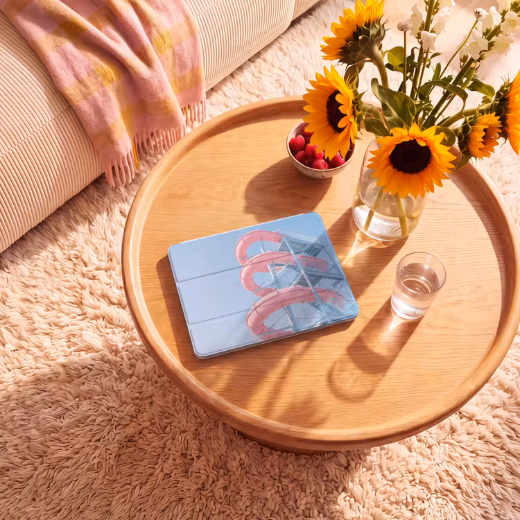 iPad hoes - Glijbaan - Waterpark - Spiraal - Modern - Roze — 2