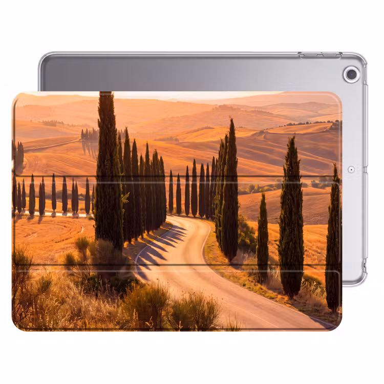 iPad hoes - Landschap - Weg - Bomen - Natuur - Goud — 1