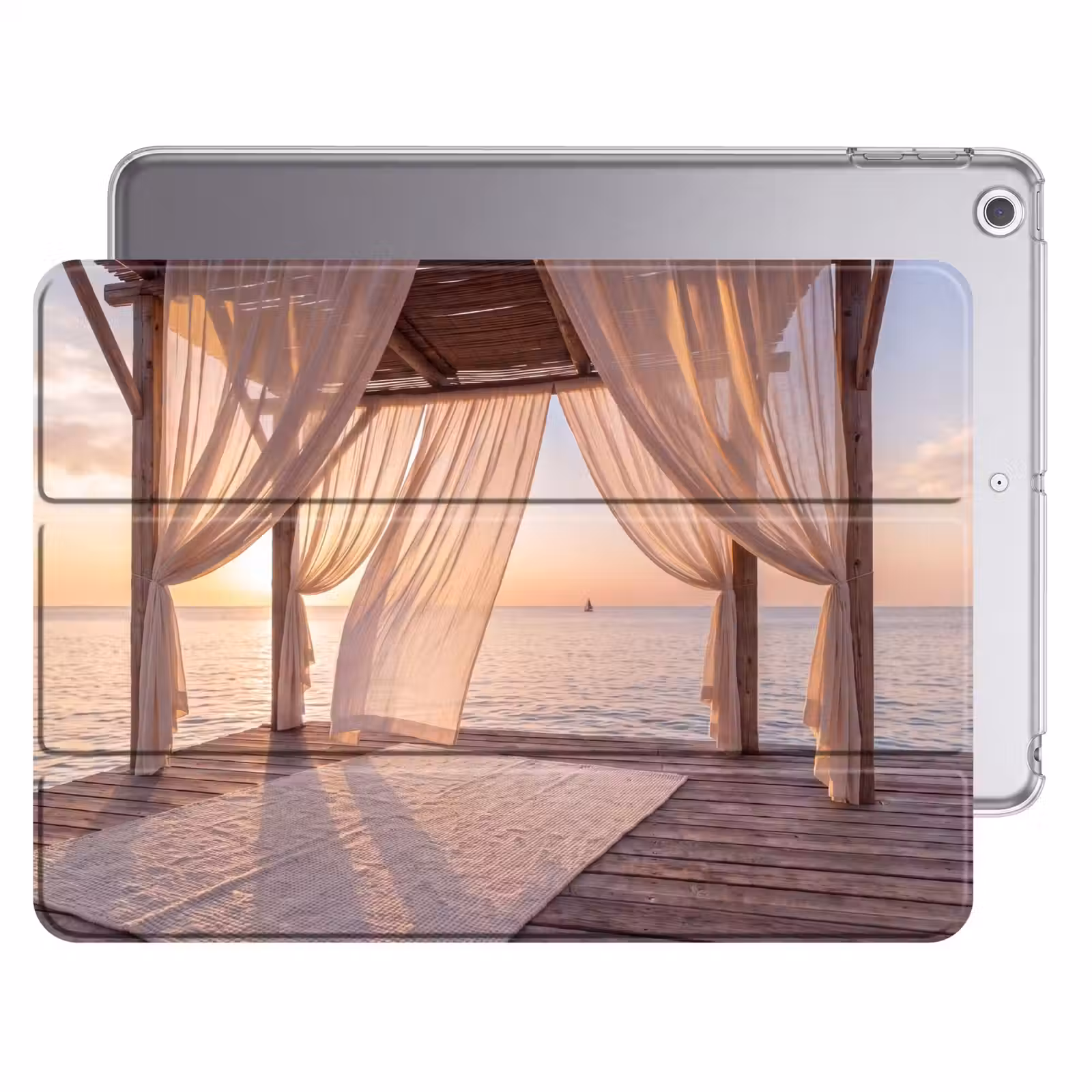 iPad hoes - Overkapping - Zee - Zonsondergang - Vakantie - Rust — 1