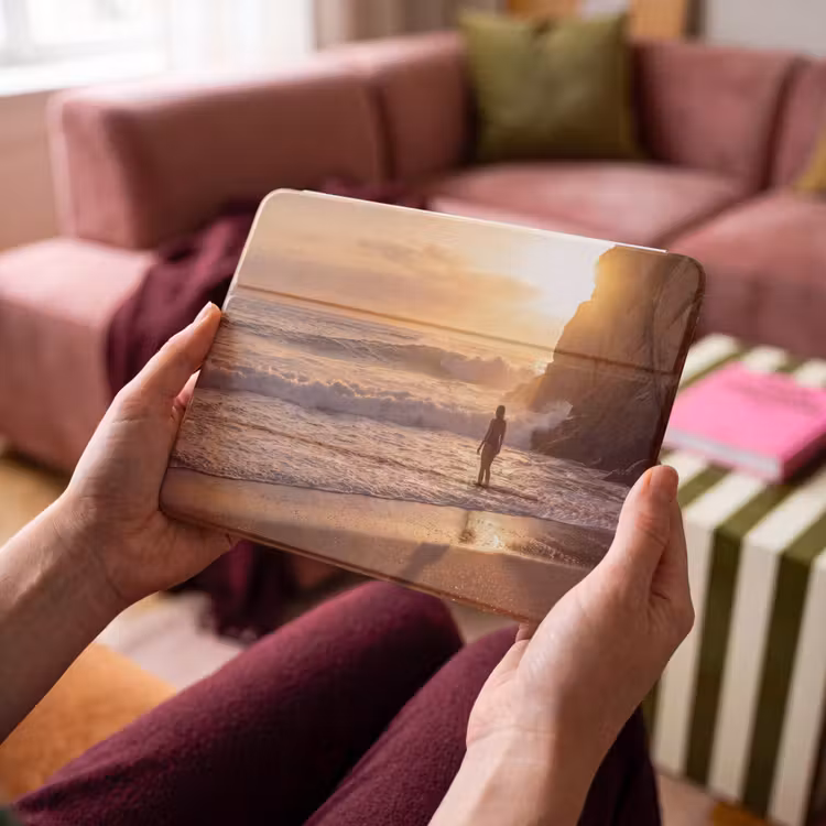 iPad hoes - Mensen - Oceaan - Zonsondergang - Kust - Goud — 3