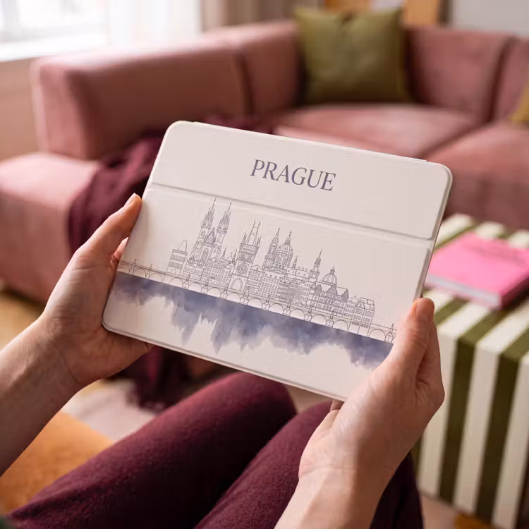 iPad hoes - Praag - Skyline - Architectuur - Blauw — 3