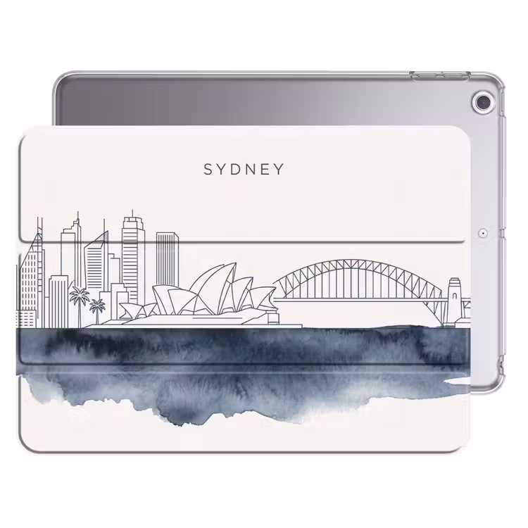 iPad hoes - Stad - Skyline - Architectuur - Minimalistisch - Blauw — 1