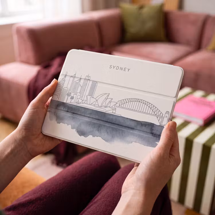 iPad hoes - Stad - Skyline - Architectuur - Minimalistisch - Blauw — 3