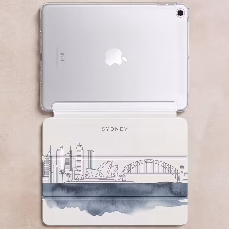 iPad hoes - Stad - Skyline - Architectuur - Minimalistisch - Blauw — 6