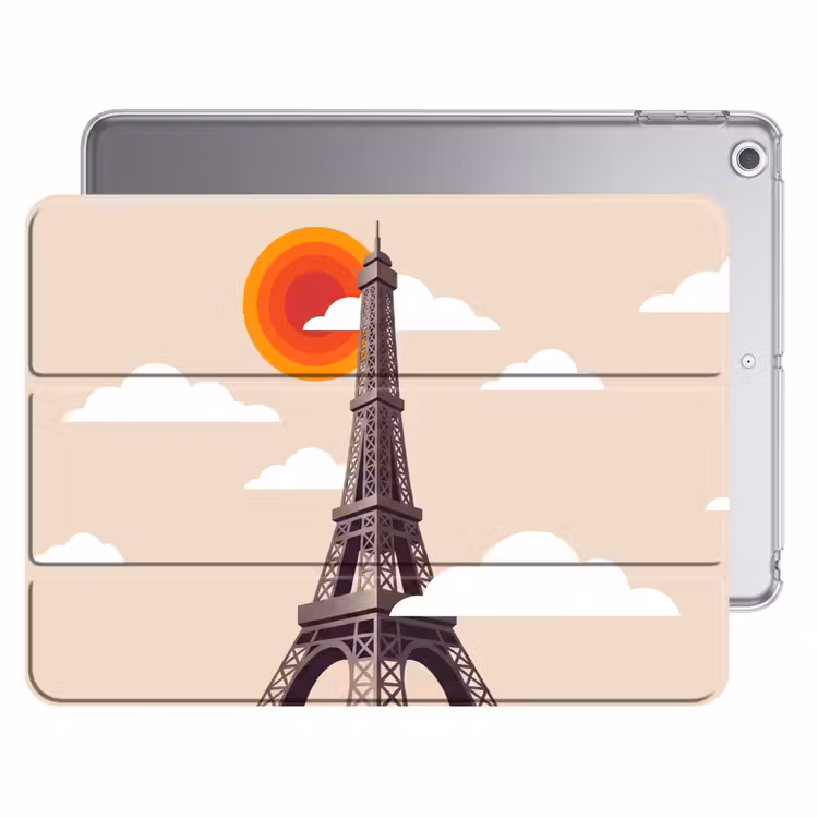 iPad hoes - Eiffeltoren - Zon - Architectuur - Abstract - Beige — 1