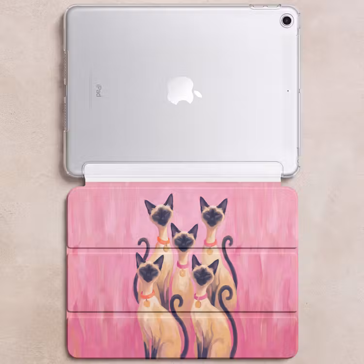 iPad hoes - Kat - Groep - Dieren - Modern - Roze — 6