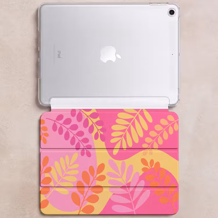 iPad hoes - Natuur - Bladeren - Abstract - Roze - Geel — 6