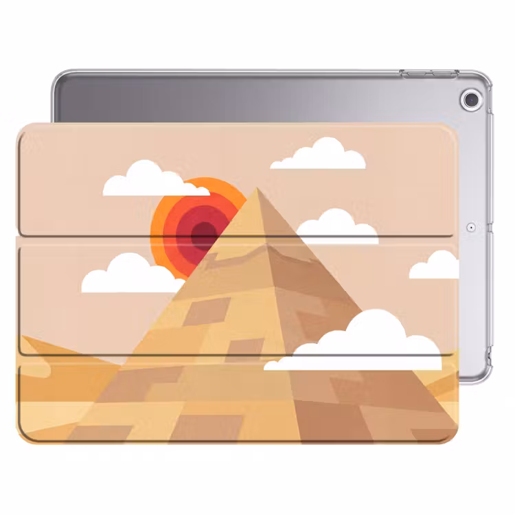 iPad hoes - Piramide - Zon - Woestijn - Modern - Oranje — 1