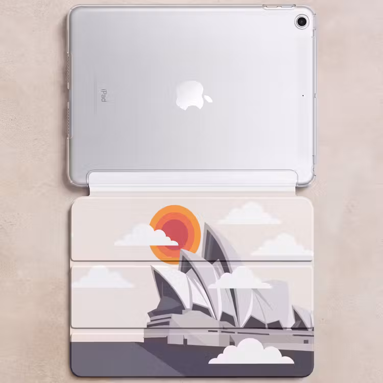 iPad hoes - Architectuur - Stadsgezicht - Modern - Grijs - Oranje — 6