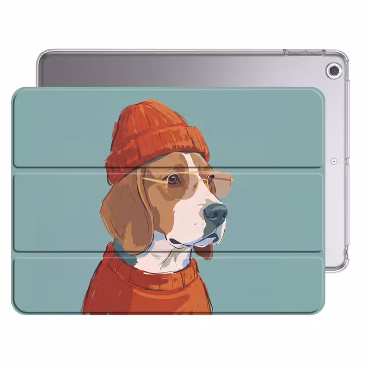 iPad hoes - Hond - Beanie - Zonnebril - Dieren - Modern — 1