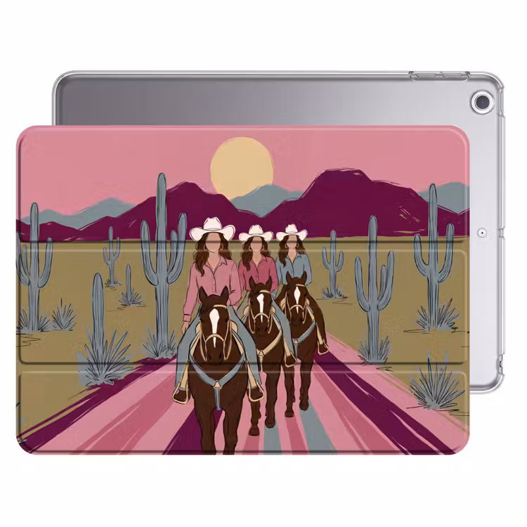 iPad hoes - Mensen - Paard - Woestijn - Abstract - Roze — 1