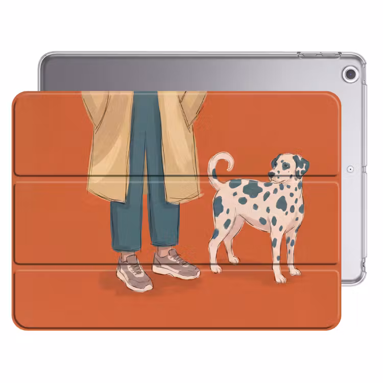 iPad hoes - Persoon - Hond - Dieren - Illustratie - Modern — 1