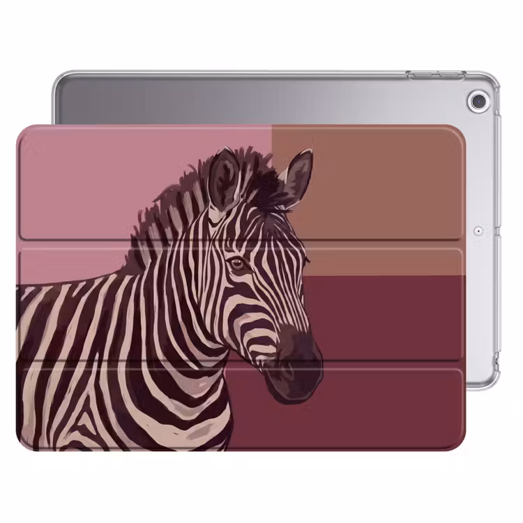 iPad hoes - Dieren - Zebrahoofd - Wildlife - Modern - Bruin — 1