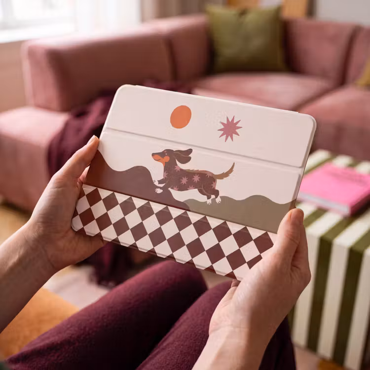 iPad hoes - Hond - Abstract - Dieren - Modern - Bruin — 3