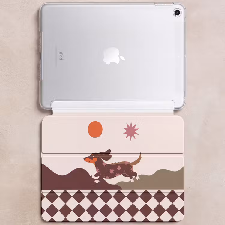 iPad hoes - Hond - Abstract - Dieren - Modern - Bruin — 6