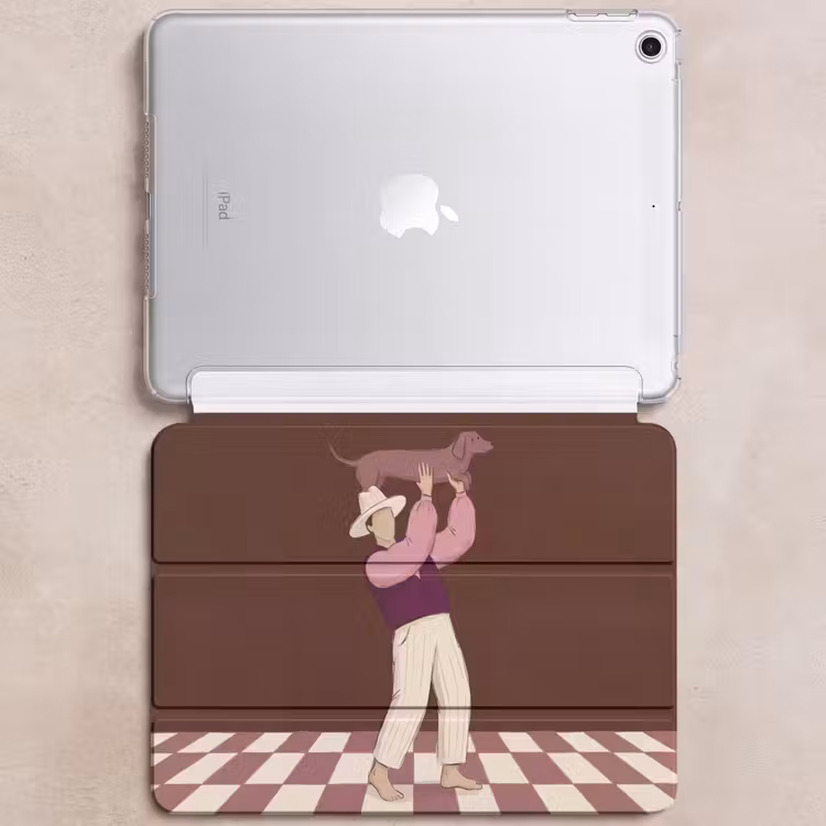 iPad hoes - Mens - Hond - Dieren - Abstract - Roze — 6