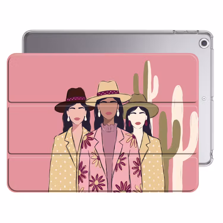 iPad hoes - Mensen - Hoeden - Abstract - Roze - Portret — 1