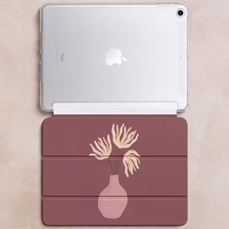 iPad hoes - Bloemen - Vaas - Abstract - Modern - Aardetinten — 6