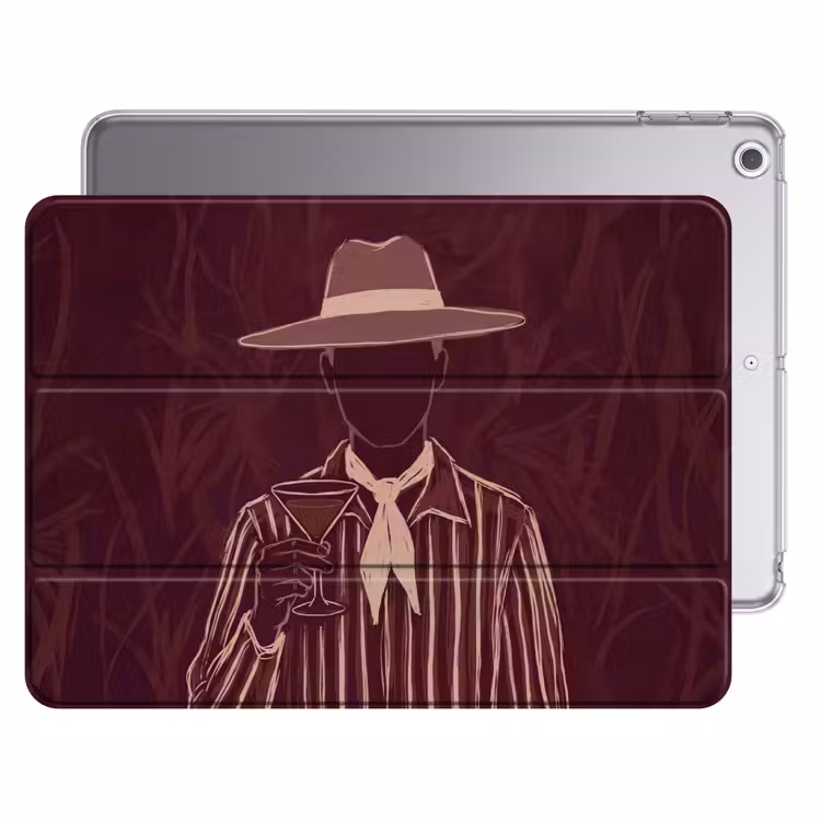 iPad hoes - Mens - Hoed - Cocktail - Abstract - Bruin — 1
