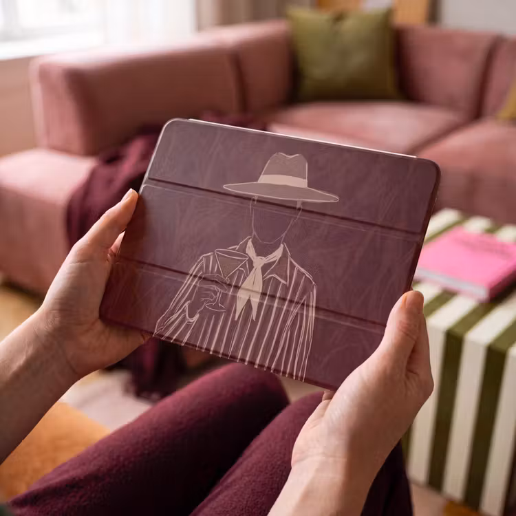 iPad hoes - Mens - Hoed - Cocktail - Abstract - Bruin — 3