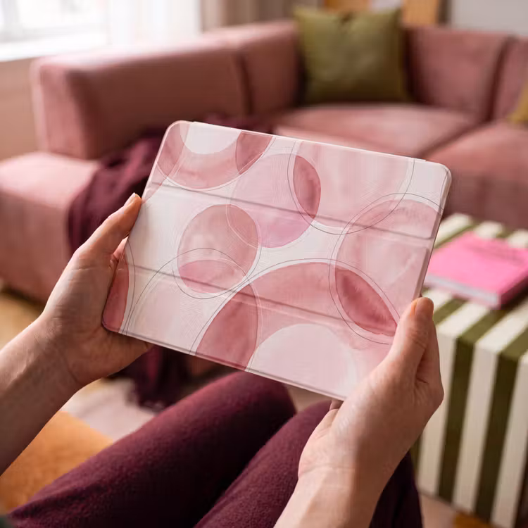 iPad hoes - Abstract - Cirkels - Modern - Roze - Kunst — 3